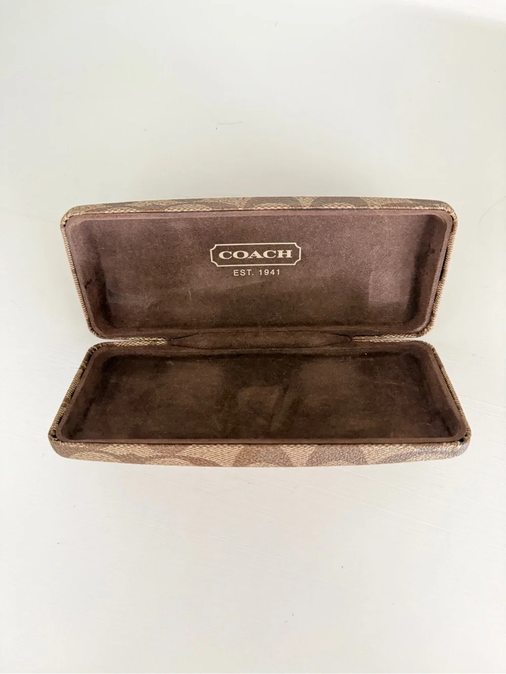 Coach Brown Signature Canvas Eyeglass Case